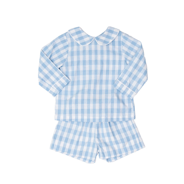 Browning Blue Check Kid's Shorts Set