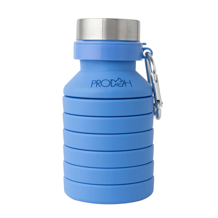 Collapsible Water Bottle with Carabiner- Marina Blue