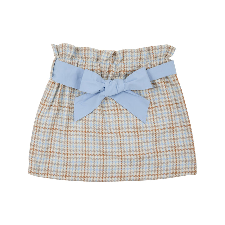 Beasley Bow Skirt- Henry Clay Houndstooth