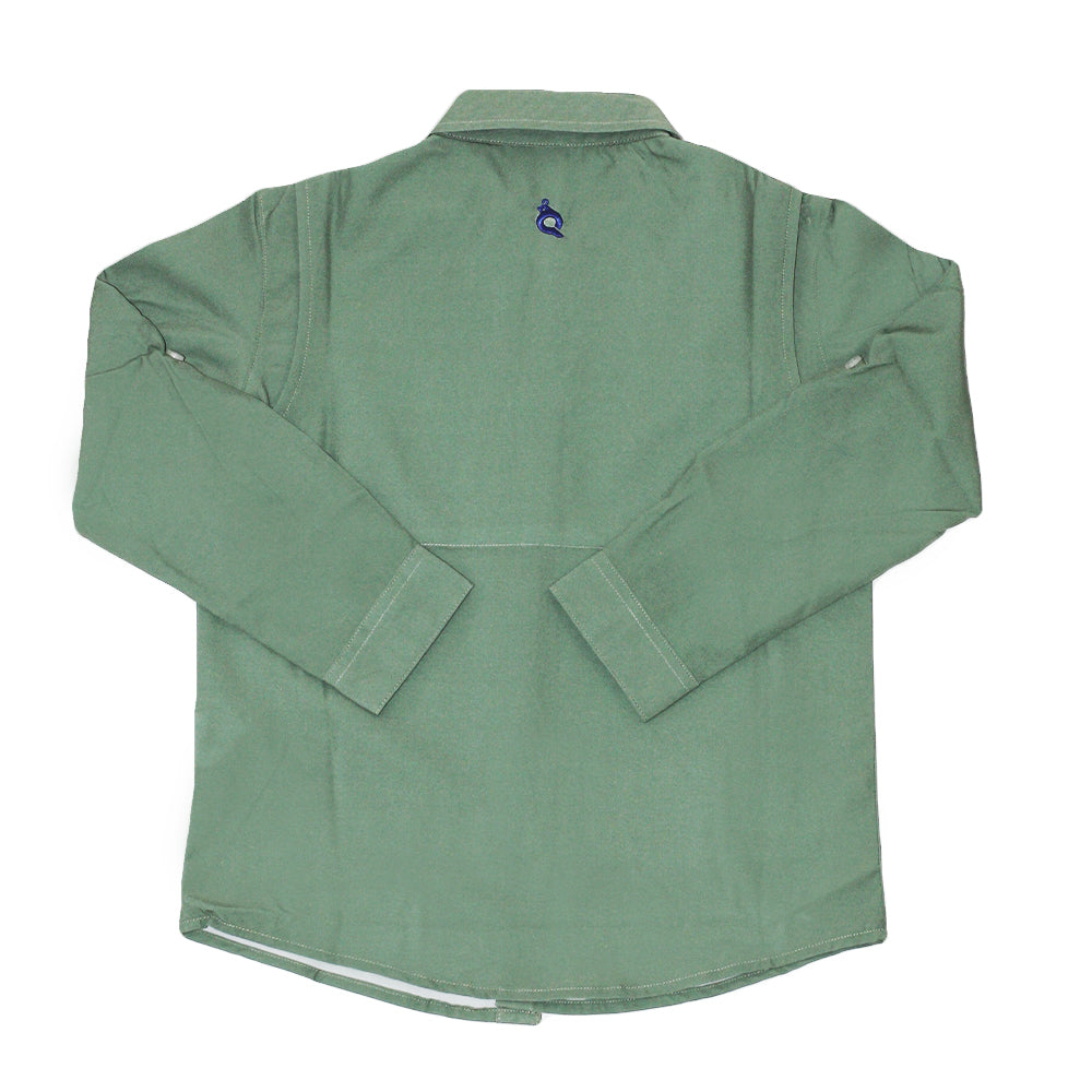 Sage Green & Khaki Long Sleeve Shirt