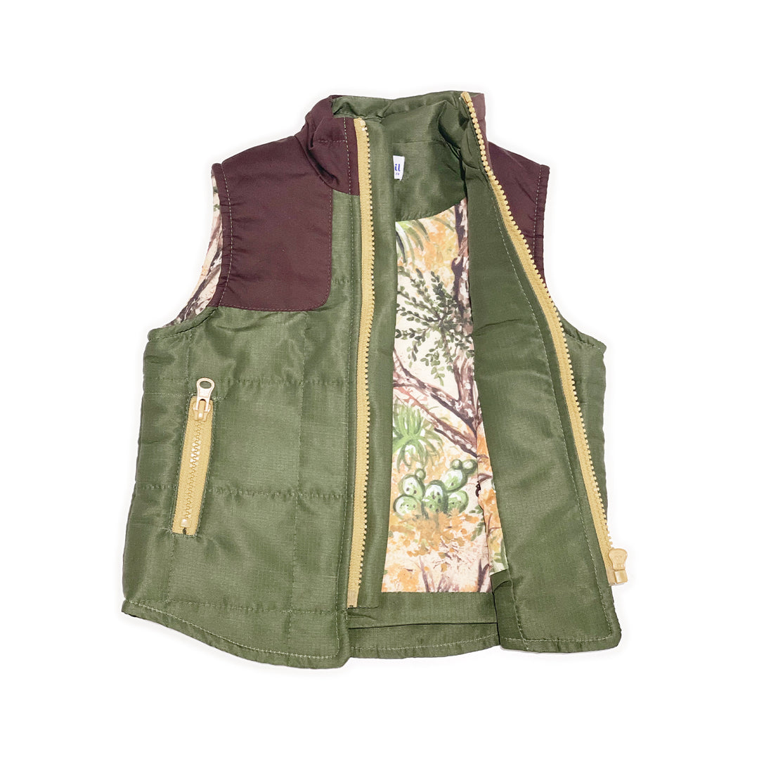 Army Green & Brown Vest