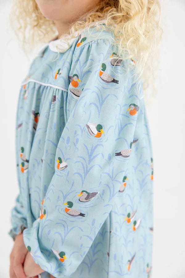 Long Sleeve Maerin Fitz Frock - Fine Weather for Ducks/Worth Ave White/Sarasota Sky