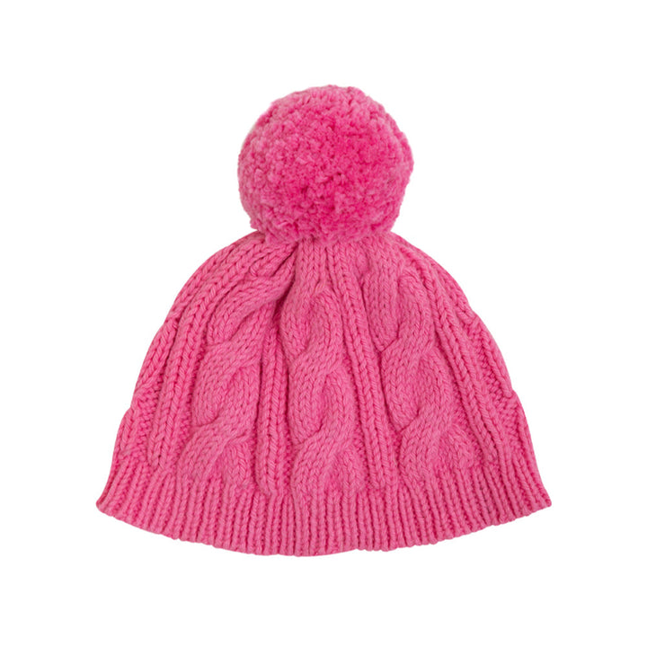 Collins Cable Knit Hat- Hamptons Hot Pink