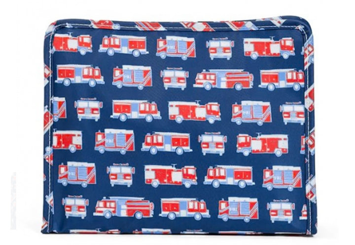 Small Roadie Zip Pouch - Fire Engines