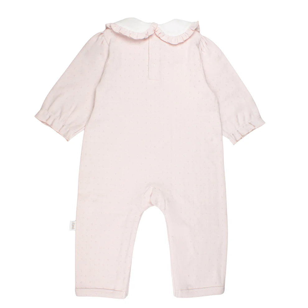 Girls Pointelle Knit Romper