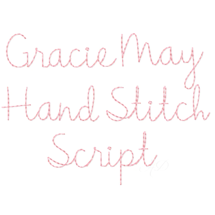 Gracie May Hand Stitch Font (4-10) +$15