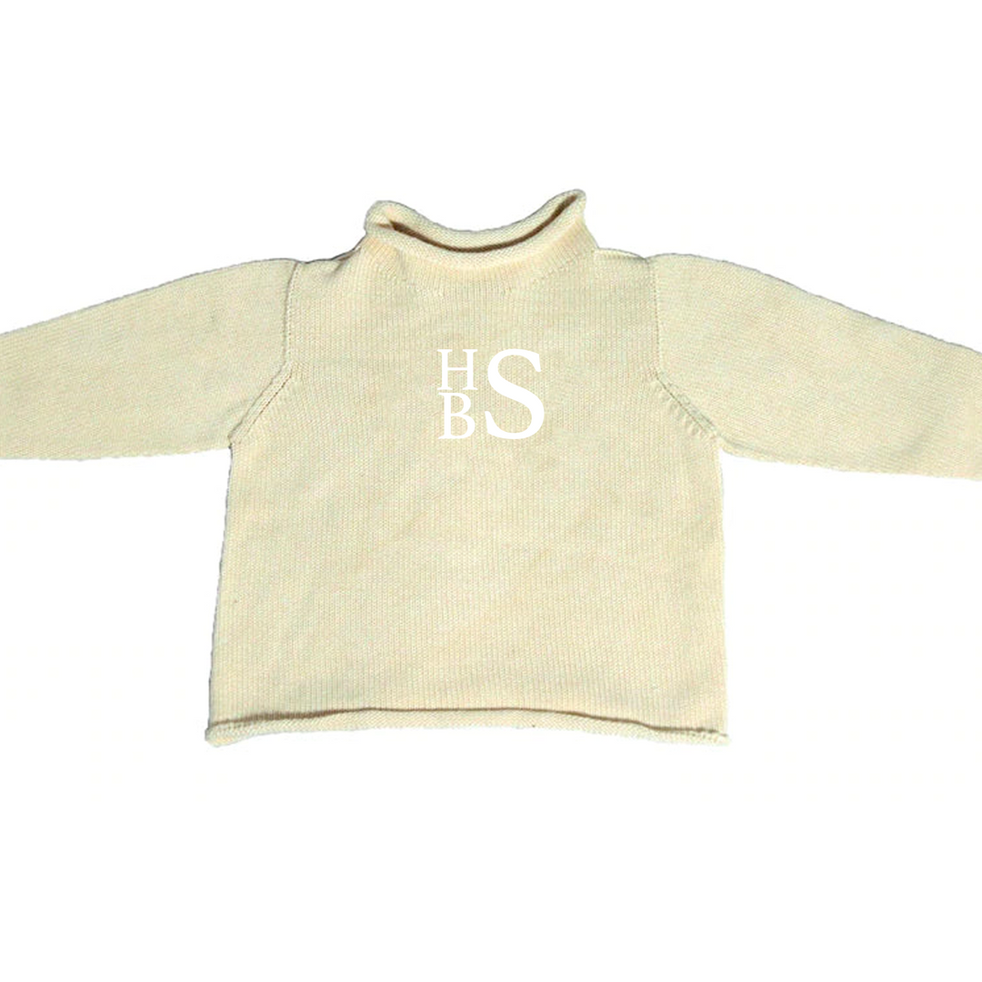 Ronni Henderson, Jersey Rollneck Sweater - Natural 12M