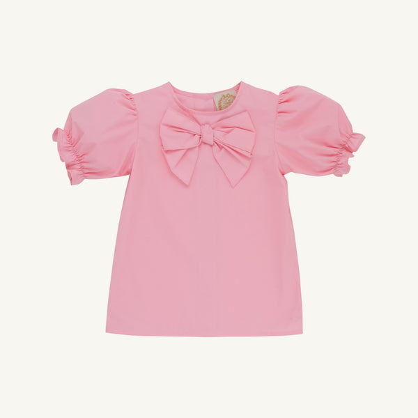 Short Sleeve Beatrice Bow Blouse & Onesie - Sandpearl Pink (Broadcloth)