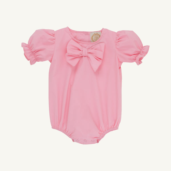 Short Sleeve Beatrice Bow Blouse & Onesie - Sandpearl Pink (Broadcloth)