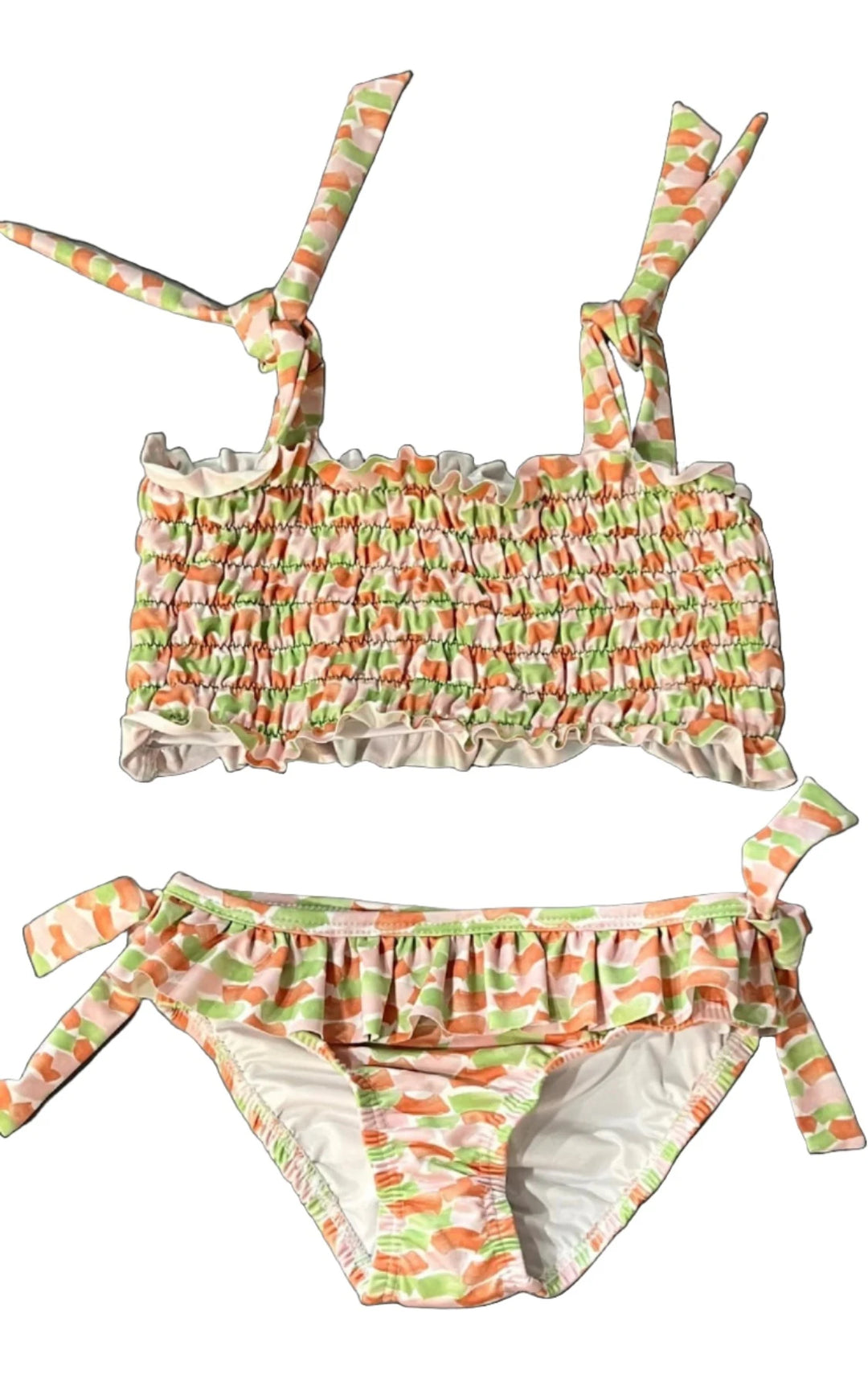 Marilyn Smocked Two Piece Bathing Suit- Seascape