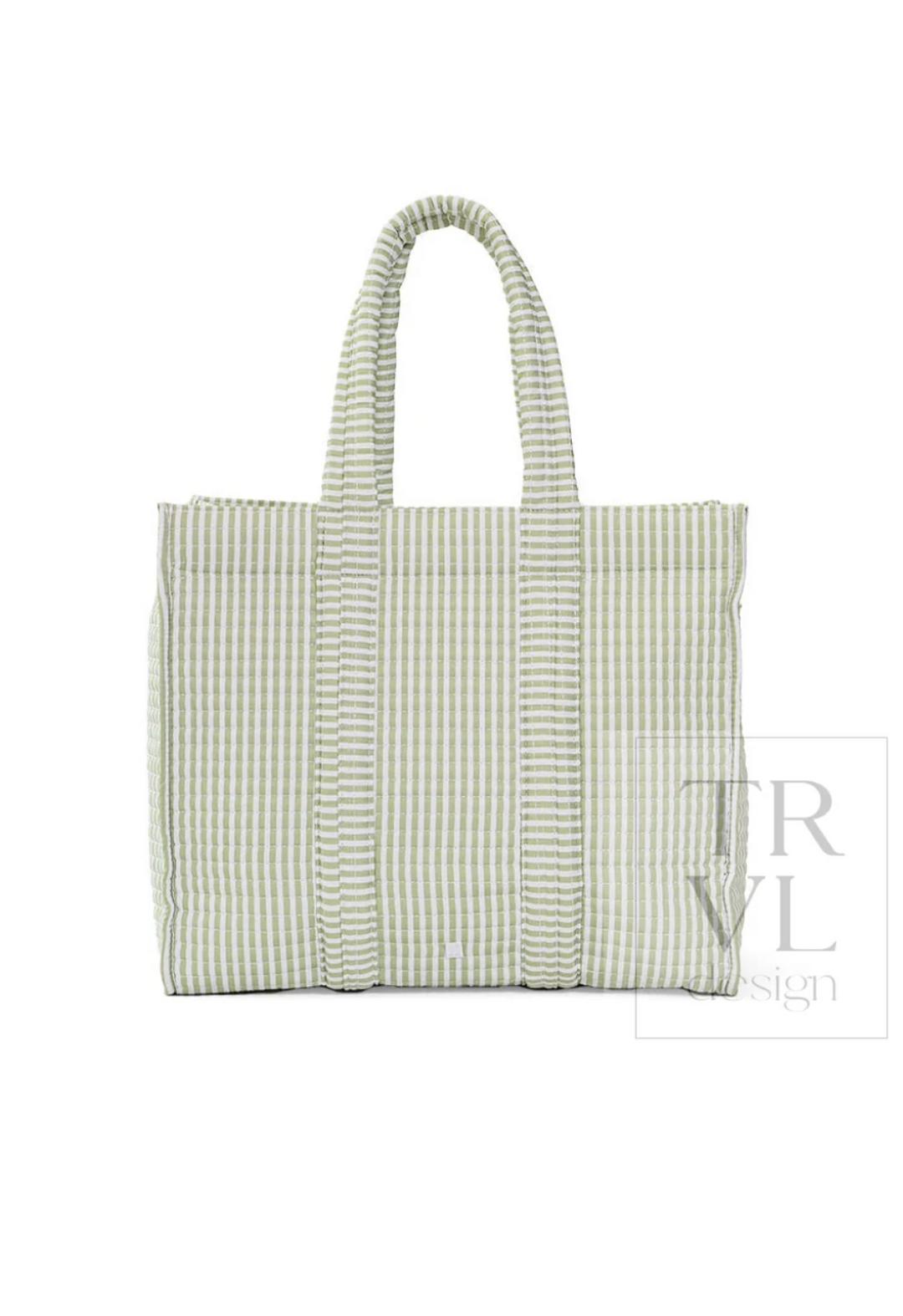 Kendall Smith - Quilted Go Go Tote - Green Stripe