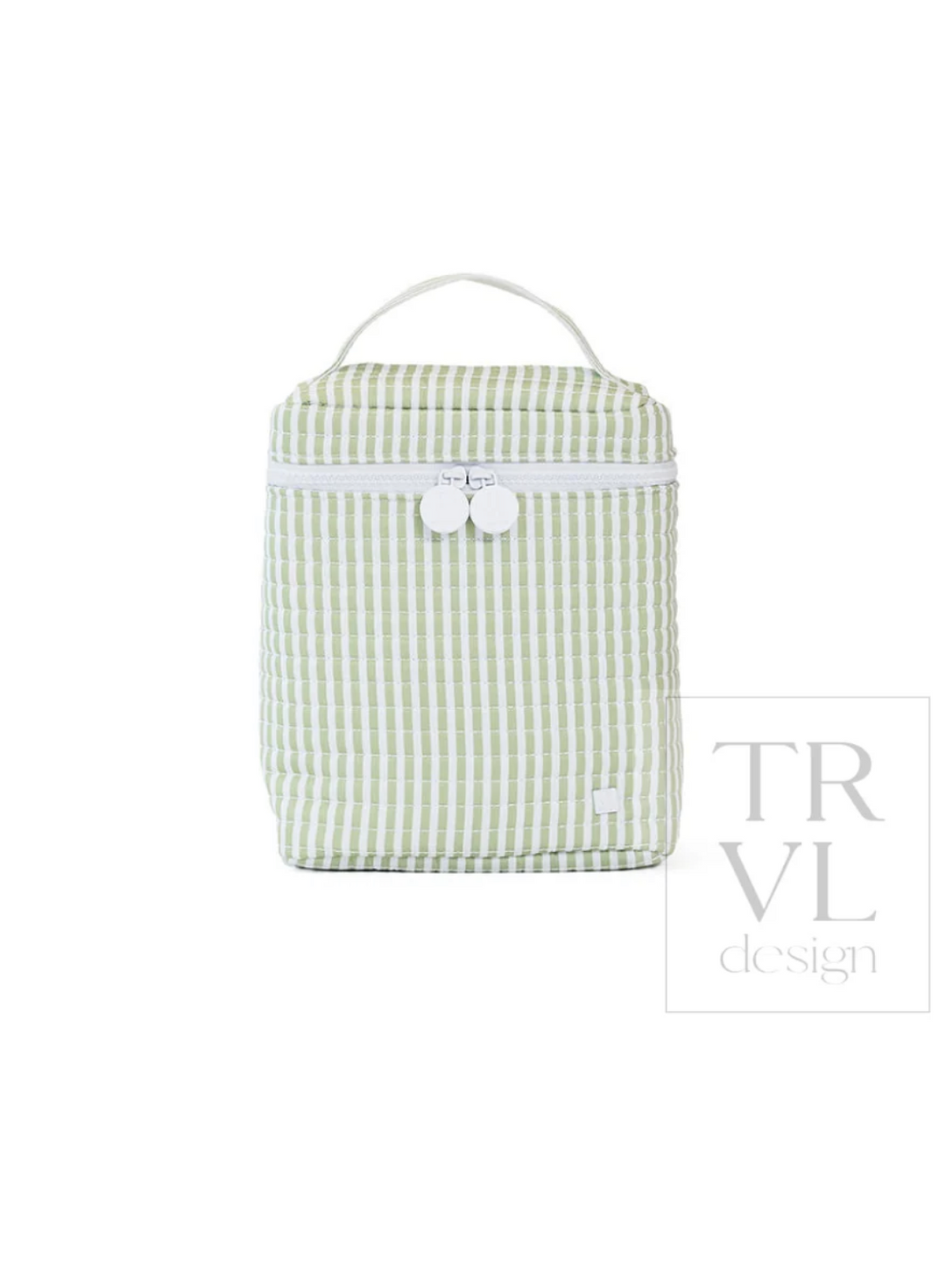 Kayla Munoz - Quilted Go Go Lunch Insulated Bag - Pimlico Stripe Sage