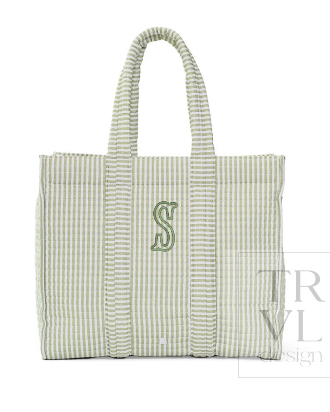 Kendall Smith Registry - Quilted Tote - Sage