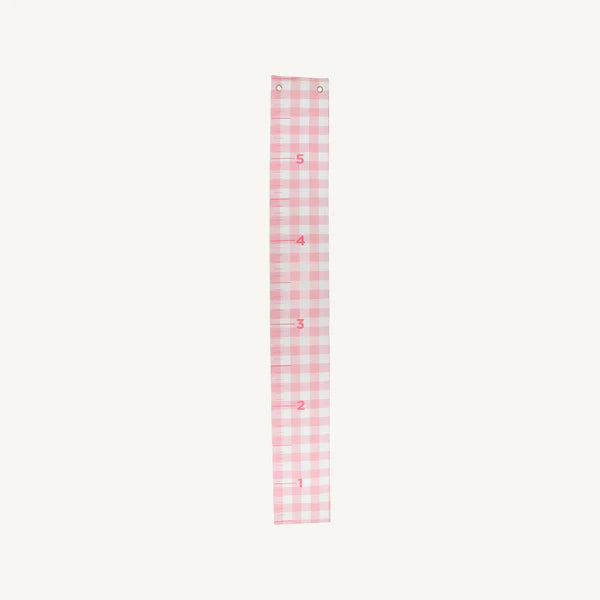 Grow Baby Grow Chart - Sandpearl Pink Gingham