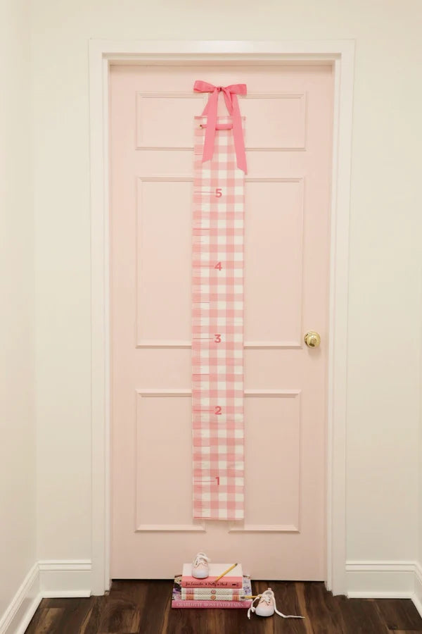 Grow Baby Grow Chart - Sandpearl Pink Gingham