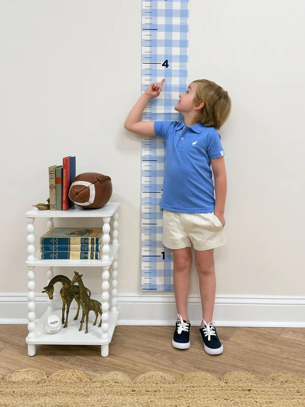 Baby Grow Chart - Beale Street Blue Gingham