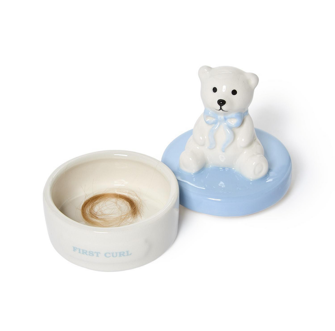 Beary Sweet First Tooth and First Curl Keepsake Box Set - Blue