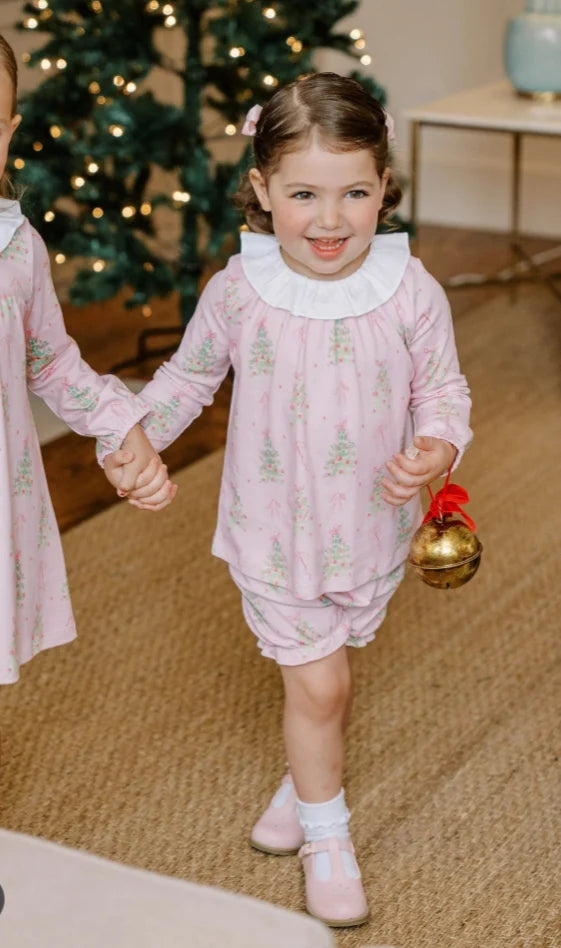 Pink Tinsel L/S Bloomer Set
