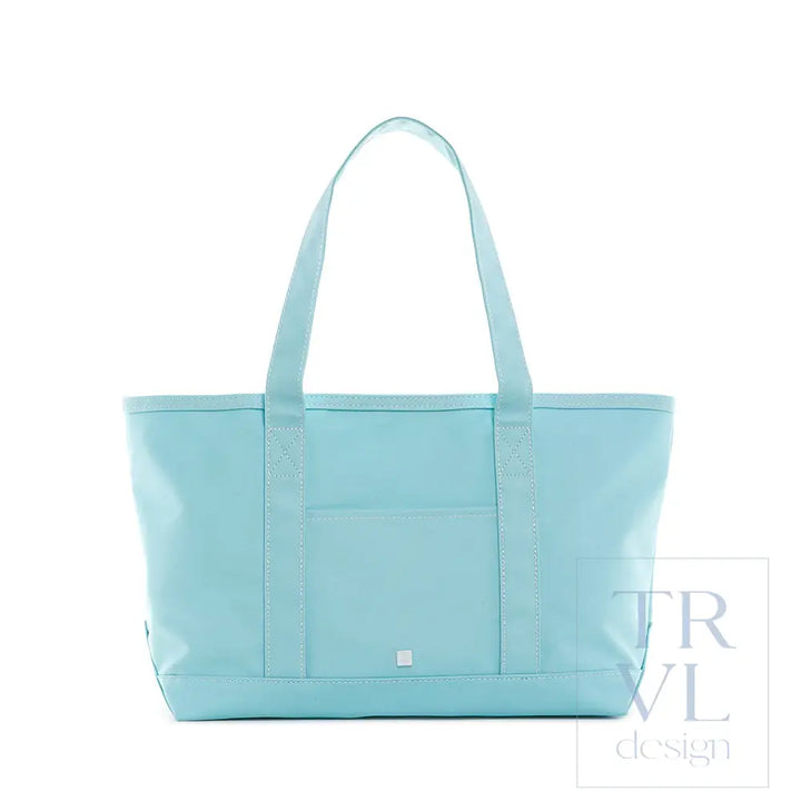 Medium Tote Coated Canvas - Lake Blue