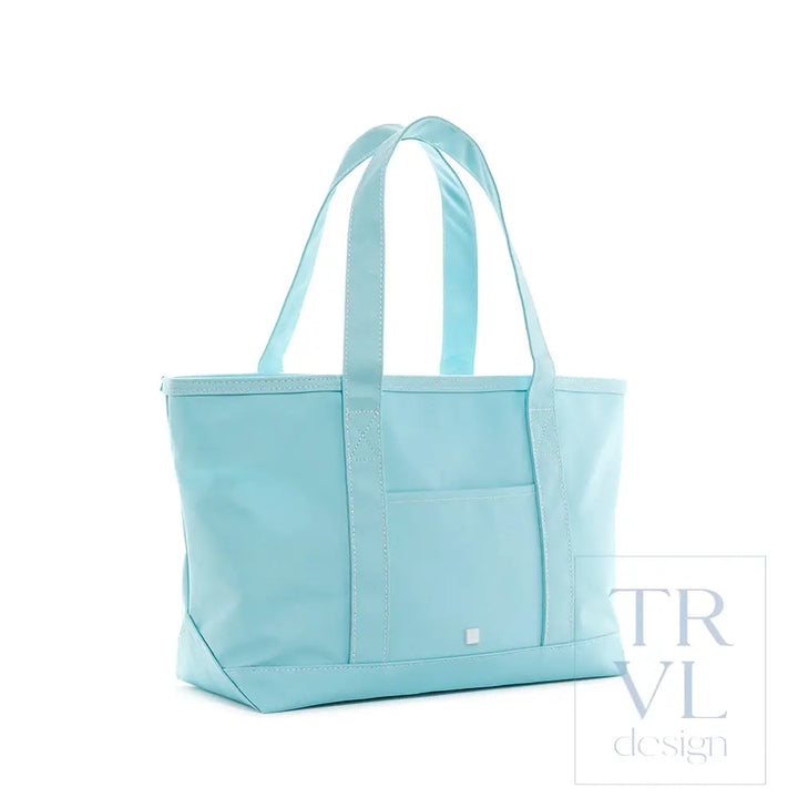 Medium Tote Coated Canvas - Lake Blue