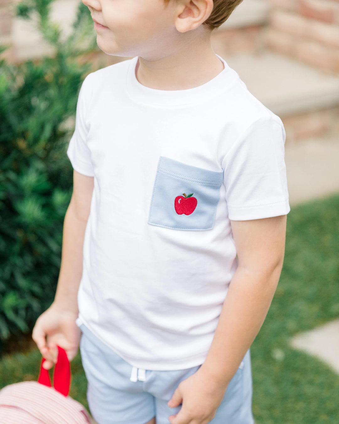 Apple Blossoms Soft Blue Boy Short Set