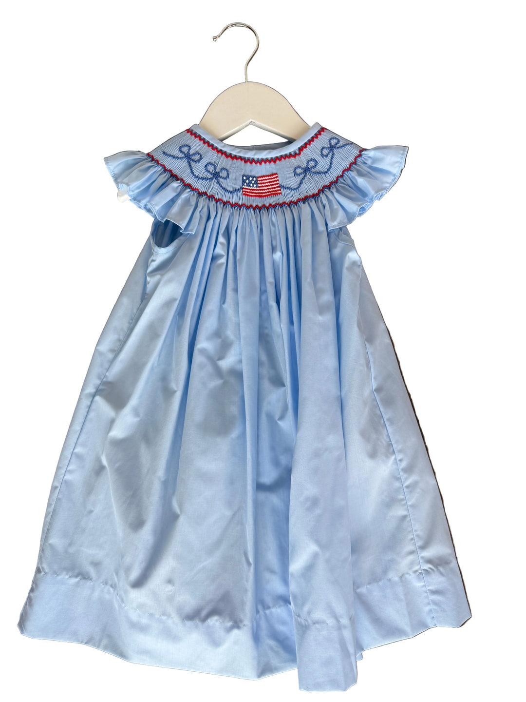 Smocked Flag Bishop Dress
