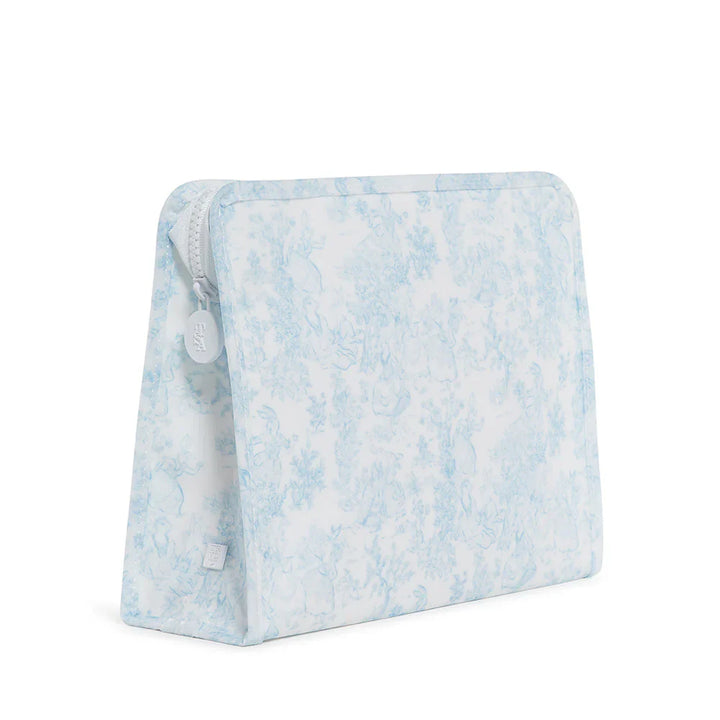 Roadie Large Zip Pouch - Bunny Toile Blue