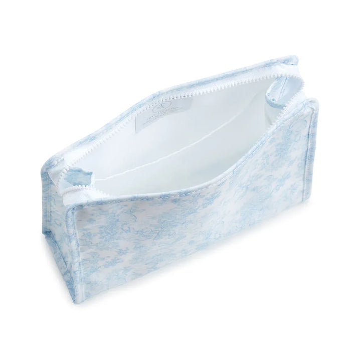 Roadie Large Zip Pouch - Bunny Toile Blue