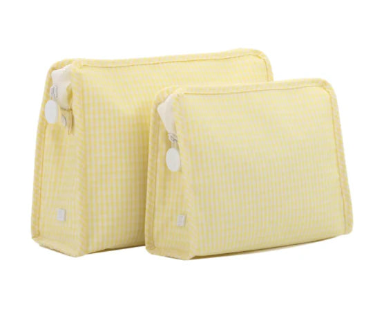 Roadie Medium Zip Pouch - Gingham Buttercup
