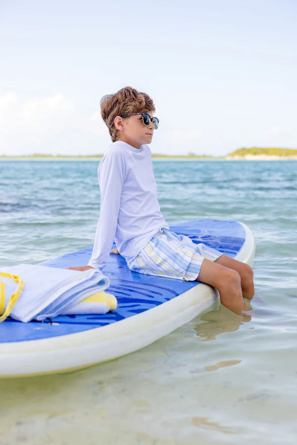 Tortola Swim Trunks - SoBro Stripe/Worth Ave White