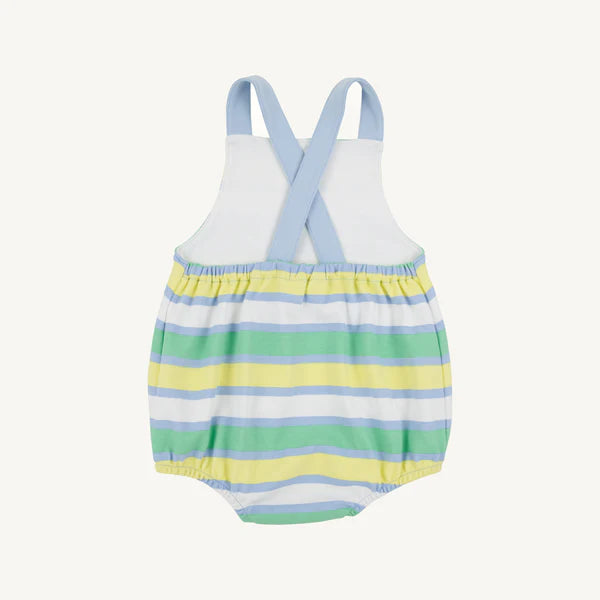 Stillman Sunsuit - Samford Stripe (Worth Avenue White) with Beale Street Blue