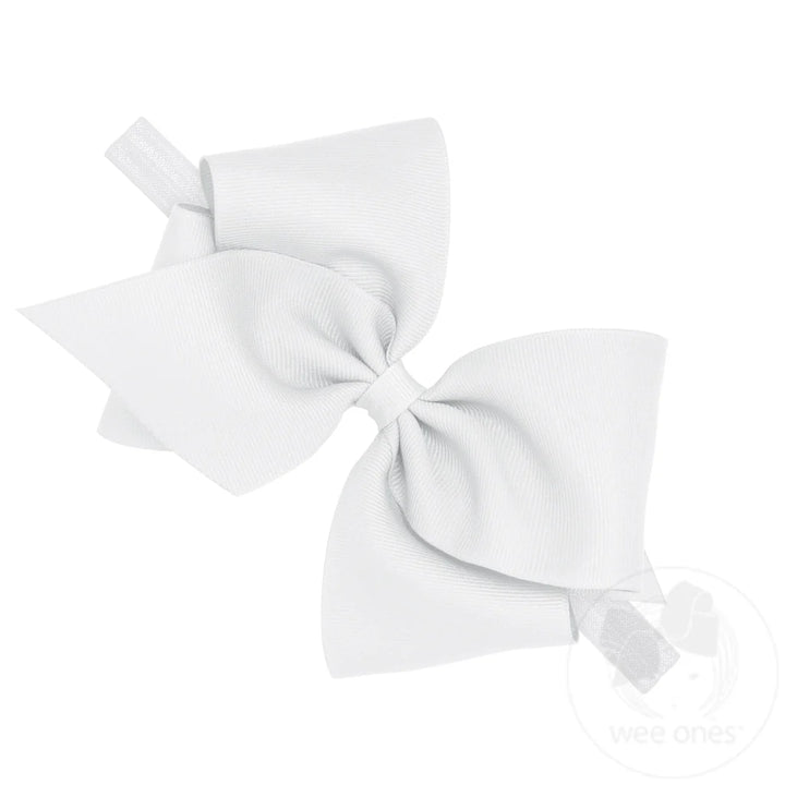 Mini King Grosgrain Bow on Nylon Band