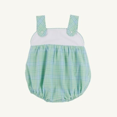 Bingham Bubble- Worth Ave White/Pelham Bay Plaid (Green)