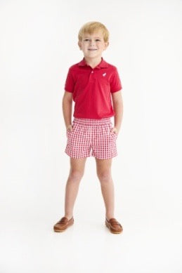 Sheffield Shorts- Richmond Red Gingham/Belhaven Blue