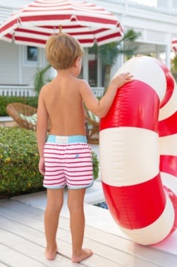 Tanner Trunks- Richmond Red Stripe/Belhaven Blue