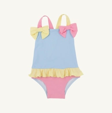 Taylor Bay Bathing Suit- Beale Street Blue/Hamptons Hot Pink/Lake Worth Yellow