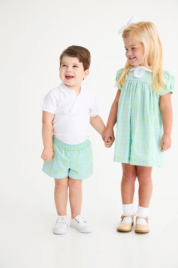 Sheffield Shorts- Pelham Bay Plaid (Green)