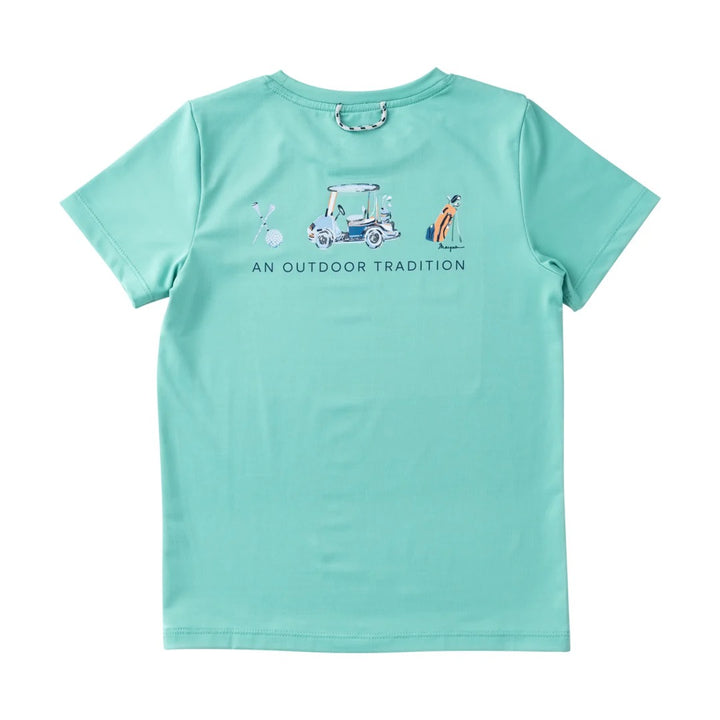 Kid's Performance Short Sleeve T-Shirt- Golf Cart Artwork