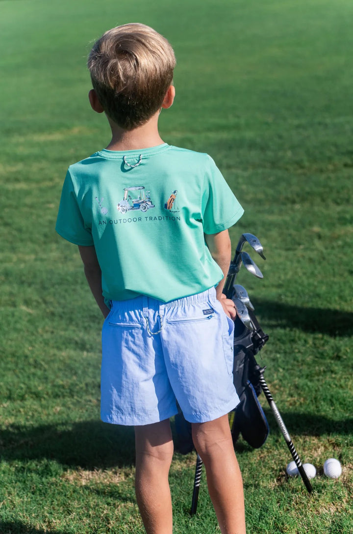 Kid's Performance Short Sleeve T-Shirt- Golf Cart Artwork