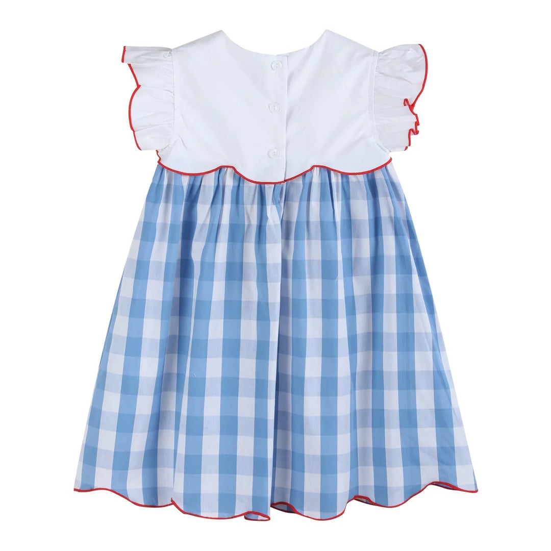 Red, White, and Blue Flutter Dress