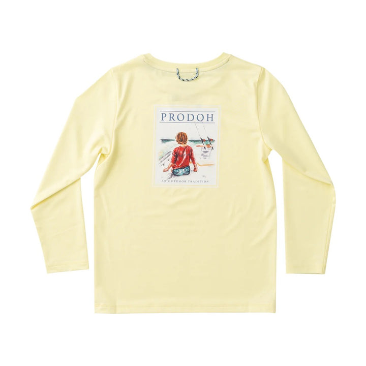 Kid's Performance Long Sleeve Fishing Boy Art T-Shirt- PRODOH