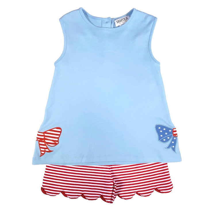 Bow Girl's Shorts Set