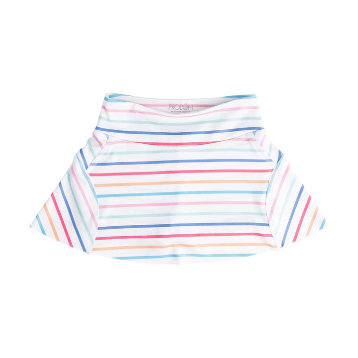 Girls' Orange Stripe Tennis Twirl Skort