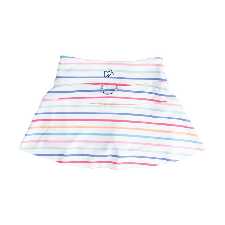 Girls' Orange Stripe Tennis Twirl Skort