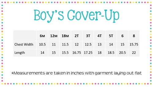 Boys Cover Up- White with Blue Seersucker