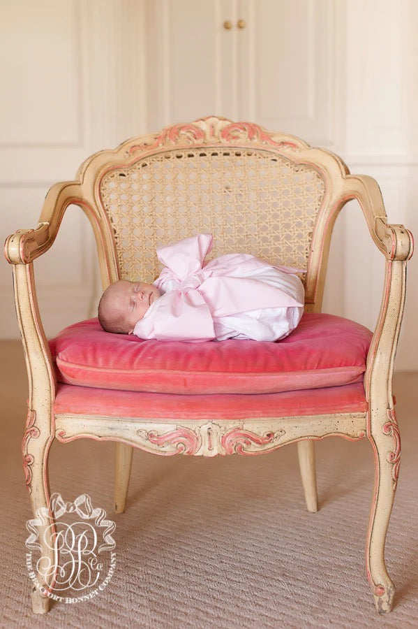 Bow Swaddle - Broadcloth (Palm Beach Pink)