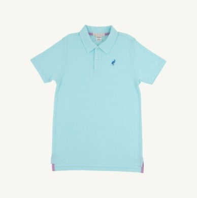 Prim and Proper Beach Polo- Edisto Egg Blue/Wood Boat Blue