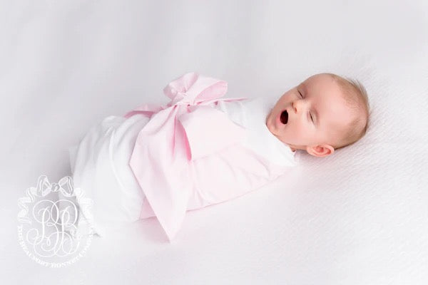 Bow Swaddle - Broadcloth (Palm Beach Pink)