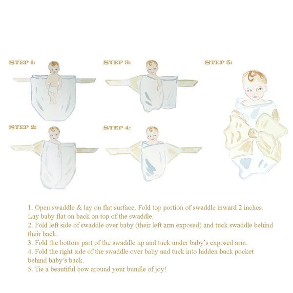 Bow Swaddle - Broadcloth (Palm Beach Pink)