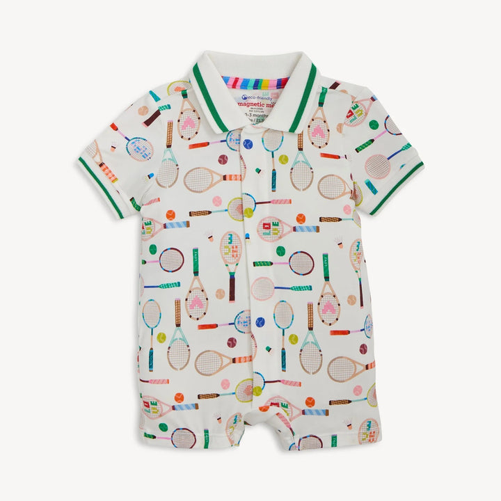 Love All Magnetic Modal S/S Short Polo Romper